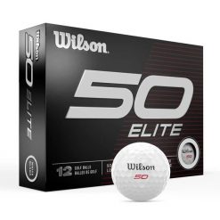 Piłeczki golfowe Wilson Golf Fifty Elite (x12). Żółte golfy damskie Wilson, bez wzorów, z gumy, bez ramiączek. Za 163.50 zł.
