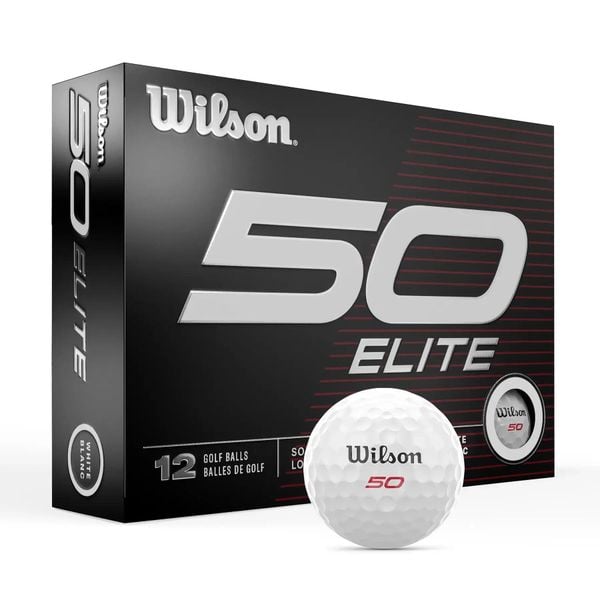 Piłeczki golfowe Wilson Golf Fifty Elite (x12). Żółte golfy damskie Wilson, bez wzorów, z gumy, bez ramiączek. Za 163.50 zł.