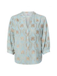 Emily van den Bergh Bluzka damska tunika Kobiety Bawełna niebieski wzorzysty, 36. Niebieskie tuniki damskie Emily van den Bergh, bez wzorów, z bawełny, eleganckie, bez kołnierzyka, bez ramiączek. Za 499.95 zł.