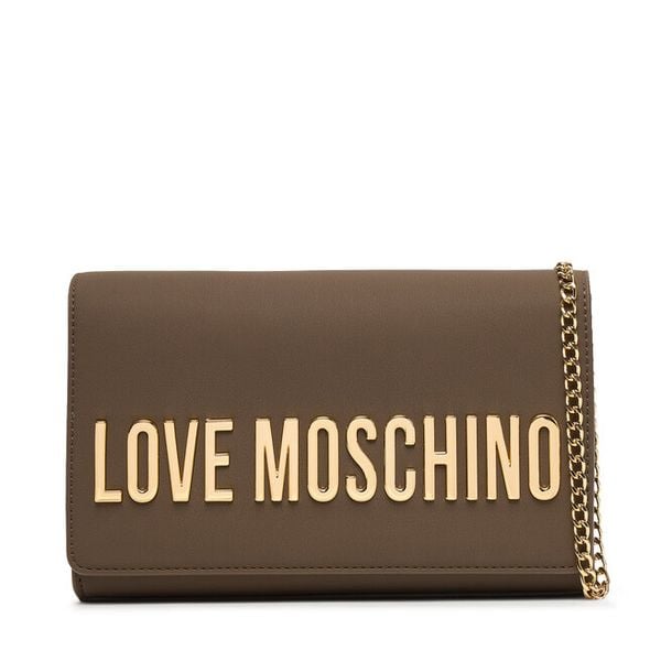 Torebka LOVE MOSCHINO. Brązowe torebki klasyczne damskie Love Moschino, bez wzorów, wizytowe, bez kołnierzyka, bez ramiączek. Za 699.99 zł.