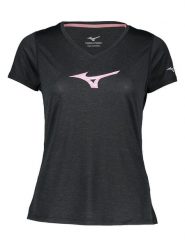 Mizuno Koszulka sportowa "Impulse Core" w kolorze czarnym rozmiar: XS. Czarne bluzki sportowe damskie Mizuno, xs, bez wzorów, z materiału, bez ramiączek. Za 48.39 zł.