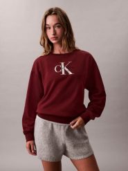 Calvin Klein Jeans Bluza Kobiety Bawełna czerwony, S. Czerwone bluzy bez kaptura damskie Calvin Klein Jeans, s, z bawełny. Za 229.95 zł.