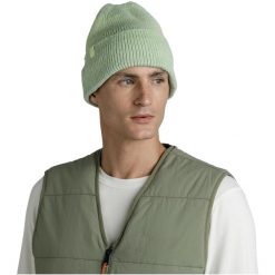 Czapka zimowa wywijana BUFF Knitted Beanie Marin. Zielone czapki męskie Buff, na zimę, bez wzorów, sportowe. Za 123.99 zł.
