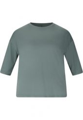 Koszulka 3/4 damska Q Sportswear Jenirei. Niebieskie bluzki sportowe damskie ENDURANCE Q, l, bez wzorów, z materiału, bez ramiączek. Za 185.50 zł.