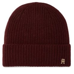 Czapka Tommy Hilfiger. Czerwone czapki zimowe damskie Tommy Hilfiger. Za 369.99 zł.