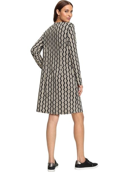 WITT WEIDEN Sukienka w kolorze beżowo-czarnym rozmiar: 52. Brązowe sukienki damskie WITT WEIDEN, bez wzorów, bez kołnierzyka, bez ramiączek, midi, rozkloszowane. Za 87.95 zł.