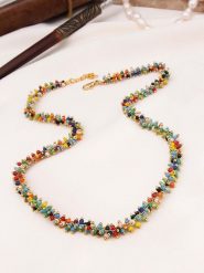 Pierres delicates Pozłacany naszyjnik z elementami ozdobnymi - dł. 45 cm rozmiar: onesize. Żółte naszyjniki damskie Pierres delicates, pozłacane. Za 43.99 zł.