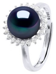 Pearline Srebrny pierścionek z perłą rozmiar: onesize. Niebieskie pierścionki damskie Pearline, z cyrkonią, srebrne. Za 276.05 zł.