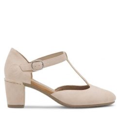 Półbuty Rieker. Czerwone półbuty damskie Rieker, bez wzorów, bez obcasa, na obcasie. Za 289.99 zł.