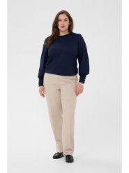 KAFFE curve Sweter w kolorze granatowym rozmiar: M. Niebieskie swetry klasyczne damskie KAFFE curve, m, bez kołnierzyka. Za 148.26 zł.