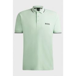 Koszulka Polo męska Boss Paddy Pro Open Green regular fit zielona (50469102-388). Zielone koszulki polo męskie Boss, m, bez wzorów, bez ramiączek. Za 279.00 zł.