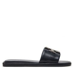 Klapki Tory Burch. Czarne klapki damskie Tory Burch, bez wzorów, bez obcasa. Za 1,399.00 zł.