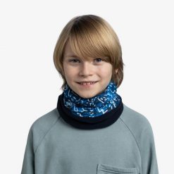 Komin na szyję - Bandana dziecięca BUFF Polar Tivat. Niebieskie szaliki dziecięce Buff, z elastanu, bez ramiączek. Za 149.99 zł.