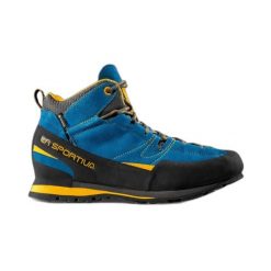 Buty trekkingowe La Sportiva Boulder X GTX Tige Mid. Niebieskie buty trekkingowe męskie La Sportiva, z gore-texu, bez zapięcia, trekkingowe, gore-tex. Za 1,318.55 zł.