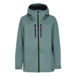 Damska kurtka narciarska Protest Moose. Zielone kurtki damskie Protest, bez wzorów, bez kaptura, narciarskie. W wyprzedaży za 995.00 zł.