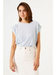 Garcia Koszulka w kolorze błękitnym rozmiar: XL. Niebieskie t-shirty damskie Garcia, xl, bez wzorów, bez kołnierzyka. Za 109.78 zł.