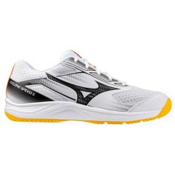 Buty do siatkówki Mizuno Cyclone Speed 5 white/fiery coral 2/citrus. Białe obuwie do biegania damskie Mizuno. Za 239.99 zł.