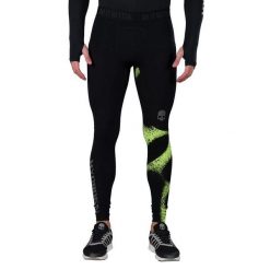 Legginsy do biegania męskie Hydrogen Spray Leggings. Czarne spodnie sportowe męskie HYDROGEN, z materiału. Za 359.00 zł.
