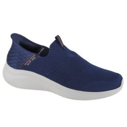 Buty sportowe Sneakersy męskie, Skechers Ultra Flex 3.0 Smooth Step. Niebieskie buty sportowe na co dzień męskie Skechers, z materiału, bez zapięcia, trekkingowe. Za 240.99 zł.