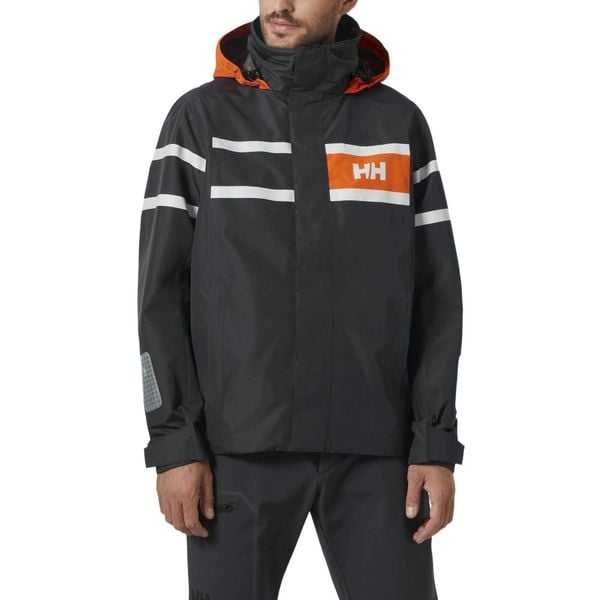Kurtka Żeglarska Męska Helly Hansen Salt Inshore. Czarne kurtki męskie Helly Hansen, m, bez wzorów, sportowe, bez kaptura. W wyprzedaży za 799.20 zł.