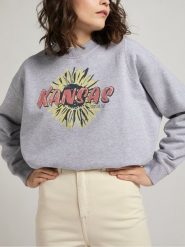 DAMSKA BLUZA LEE CUT & SEW RAGLAN SWS GREY MELE L36UTX37 112107919. Szare bluzy bez kaptura damskie Lee, l. Za 169.99 zł.