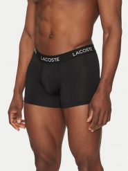 Lacoste Komplet 3 par bokserek 5H2394 Czarny. Czarne bokserki męskie Lacoste, bez wzorów, z syntetyku. Za 149.99 zł.