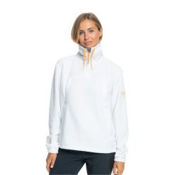 Bluza damska ROXY Chloe Kim Layer. Białe bluzy sportowe damskie Roxy, na zimę, xs, bez wzorów, z materiału, bez ramiączek, bez kaptura. Za 249.99 zł.