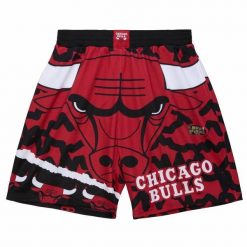 Spodenki Mitchell & Ness NBA Chicago Bulls Jumbotron 2.0 Sublimated. Czerwone szorty męskie Mitchell & Ness, bez wzorów, sportowe. Za 251.85 zł.