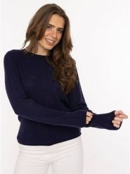 Zwillingsherz Sweter w kolorze granatowym rozmiar: L. Niebieskie swetry klasyczne damskie Zwillingsherz, l, z kaszmiru, bez kołnierzyka. Za 304.99 zł.