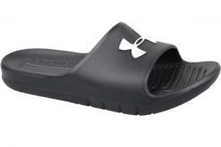 Klapki basenowe Under Armour CORE PTH SL. Czarne klapki i japonki męskie Under Armour, z materiału. Za 134.20 zł.