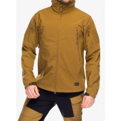 Kurtka bushcraft męska Helikon-Tex Gunfighter Jacket Shark Skin Windblocker. Brązowe kurtki męskie HELIKON-TEX, m, bez wzorów, sportowe, bez kaptura. Za 576.99 zł.