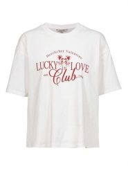 Herrlicher Koszulka "Stinella Valentine" w kolorze białym rozmiar: L. Białe t-shirty damskie Herrlicher, l, bez wzorów, z bawełny, bez kołnierzyka. Za 87.81 zł.