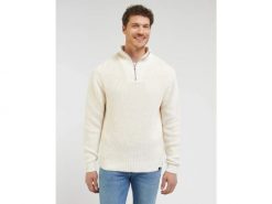 WRANGLER MĘSKI SWETER HALF ZIP KNIT ECRU 112341695 L83Y016990. Swetry męskie Lee, l, bez wzorów, bez kołnierzyka. Za 199.99 zł.