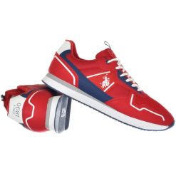 U.S. POLO U.S. Assn NOBIL004 Buty sportowe męskie. Czerwone buty sportowe na co dzień męskie U.S. Polo Assn., z gumy, bez zapięcia. Za 324.80 zł.