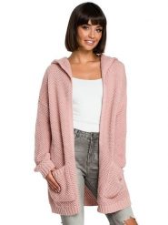 Be Wear Kardigan w kolorze różowym rozmiar: onesize. Różowe kardigany damskie Be Wear, bez wzorów, z wełny. Za 175.26 zł.