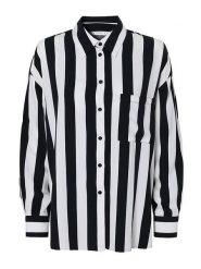 TATUUM Bluzka "Hanami" w kolorze granatowo-białym rozmiar: 36. Niebieskie bluzki damskie Tatuum, s, bez wzorów, z wiskozy, klasyczne, bez kołnierzyka, bez ramiączek. Za 106.38 zł.