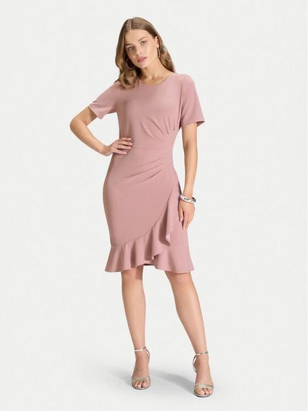 Swing Sukienka koktajlowa 5AH04800 Różowy Regular Fit. Czerwone sukienki damskie Swing, bez wzorów, z syntetyku, wizytowe, bez kołnierzyka, bez ramiączek. Za 919.99 zł.