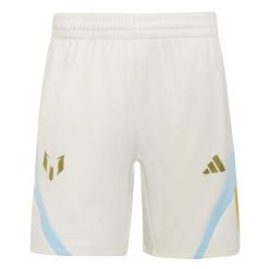 Szorty adidas Messi House Of Tiro. Białe szorty męskie Adidas, z materiału, bez kołnierzyka. Za 183.50 zł.