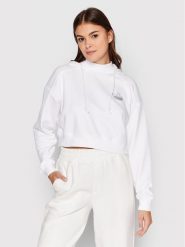Adidas Bluza HK5170 Biały Loose Fit. Białe bluzy bez kaptura damskie Adidas, z bawełny. Za 299.99 zł.