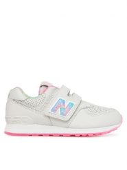 New Balance Sneakersy PV574KL Szary. Szare buty sportowe dziewczęce New Balance, bez wzorów, ze skóry, bez zapięcia. Za 219.99 zł.