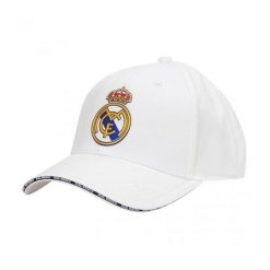 Czapka baseballowa dla dorosłych Real Madryt 23-24. Białe czapki męskie Real Madrid, bez wzorów. Za 107.92 zł.