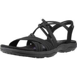 Sandały SKECHERS REGGAE SLIM - SUNNYSIDE Czarny. Czarne sandały damskie Skechers, bez wzorów, z materiału, bez obcasa. Za 204.99 zł.