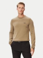 BOSS Bluza Ever-X CN 50556145 Beżowy Regular Fit. Brązowe bluzy bez kaptura męskie Boss, m, z bawełny. Za 599.99 zł.