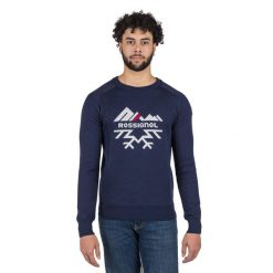 Sweter męski Rossignol Jacquard Crew Neck. Niebieskie swetry męskie Rossignol, na zimę, m, bez wzorów, bez kołnierzyka. Za 739.99 zł.