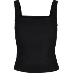 Damski tank top Urban Classics ladies squard neckline rib(GT). Czarne topy damskie Urban Classics, bez wzorów, bez kołnierzyka. Za 152.50 zł.