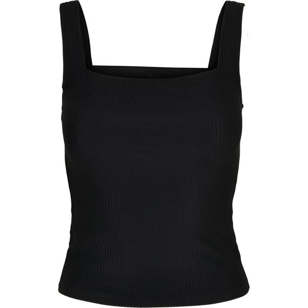 Damski tank top Urban Classics ladies squard neckline rib(GT). Czarne topy damskie Urban Classics, bez wzorów, bez kołnierzyka. Za 130.50 zł.