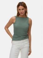 Vero Moda Top Ruby 10342997 Zielony Slim Fit. Zielone topy damskie Vero Moda, xl, bez wzorów, z bawełny, bez kołnierzyka. Za 79.99 zł.