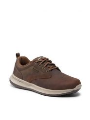 Skechers Półbuty Antigo 65693/CDB Brązowy. Brązowe półbuty męskie Skechers, z nubiku, bez zapięcia. Za 309.00 zł.