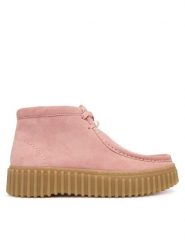 Clarks Trzewiki Torhill Moss 26184636 Różowy. Czerwone botki damskie Clarks, ze skóry, bez obcasa, na płaskiej podeszwie, bez zapięcia. Za 569.99 zł.