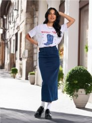 Koszulka z nadrukiem - biały. Białe t-shirty damskie Sinsay, l, bez wzorów, bez kołnierzyka. W wyprzedaży za 14.99 zł.